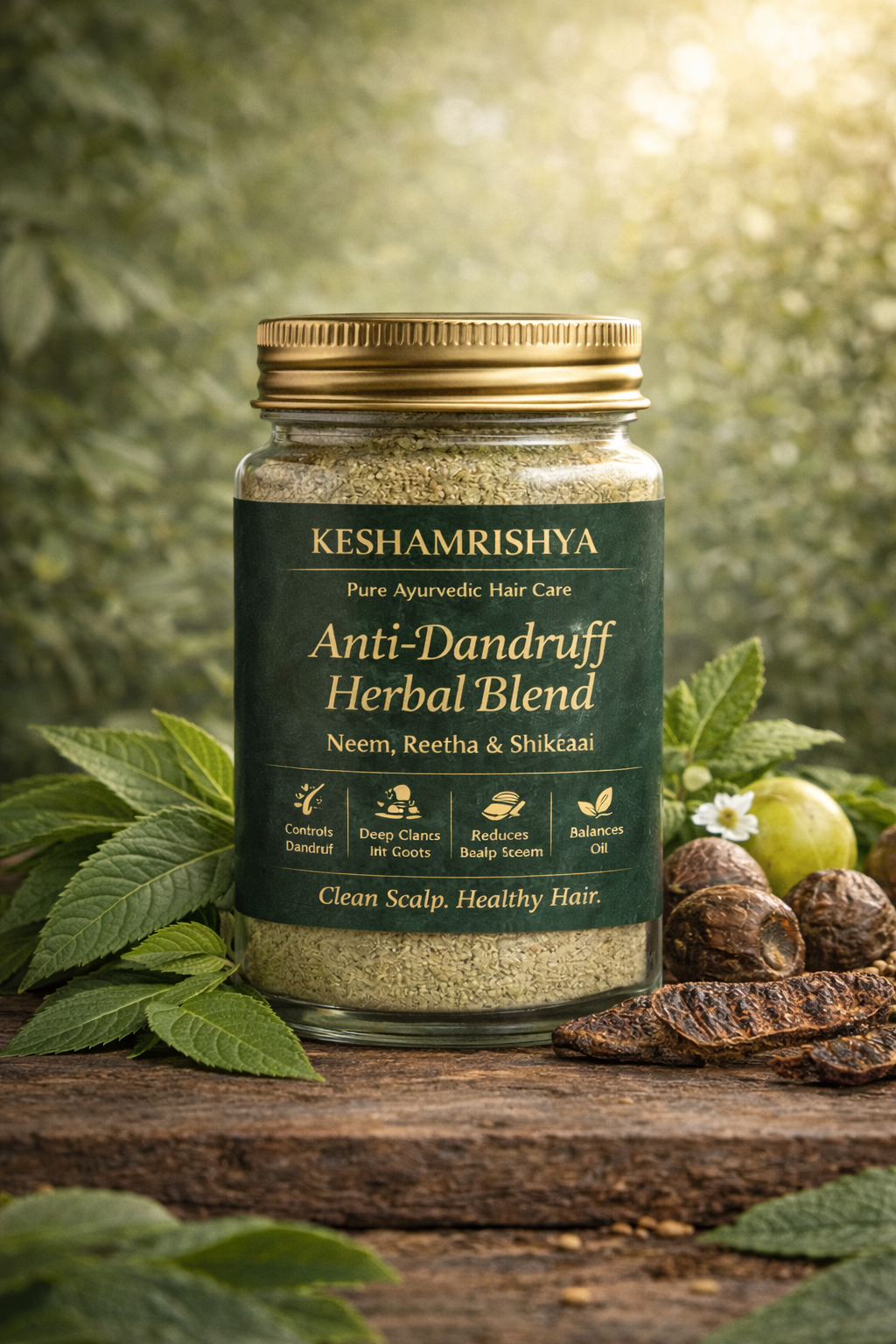 KESHAMRISHYA Anti-Dandruff Herbal Blend (100g)